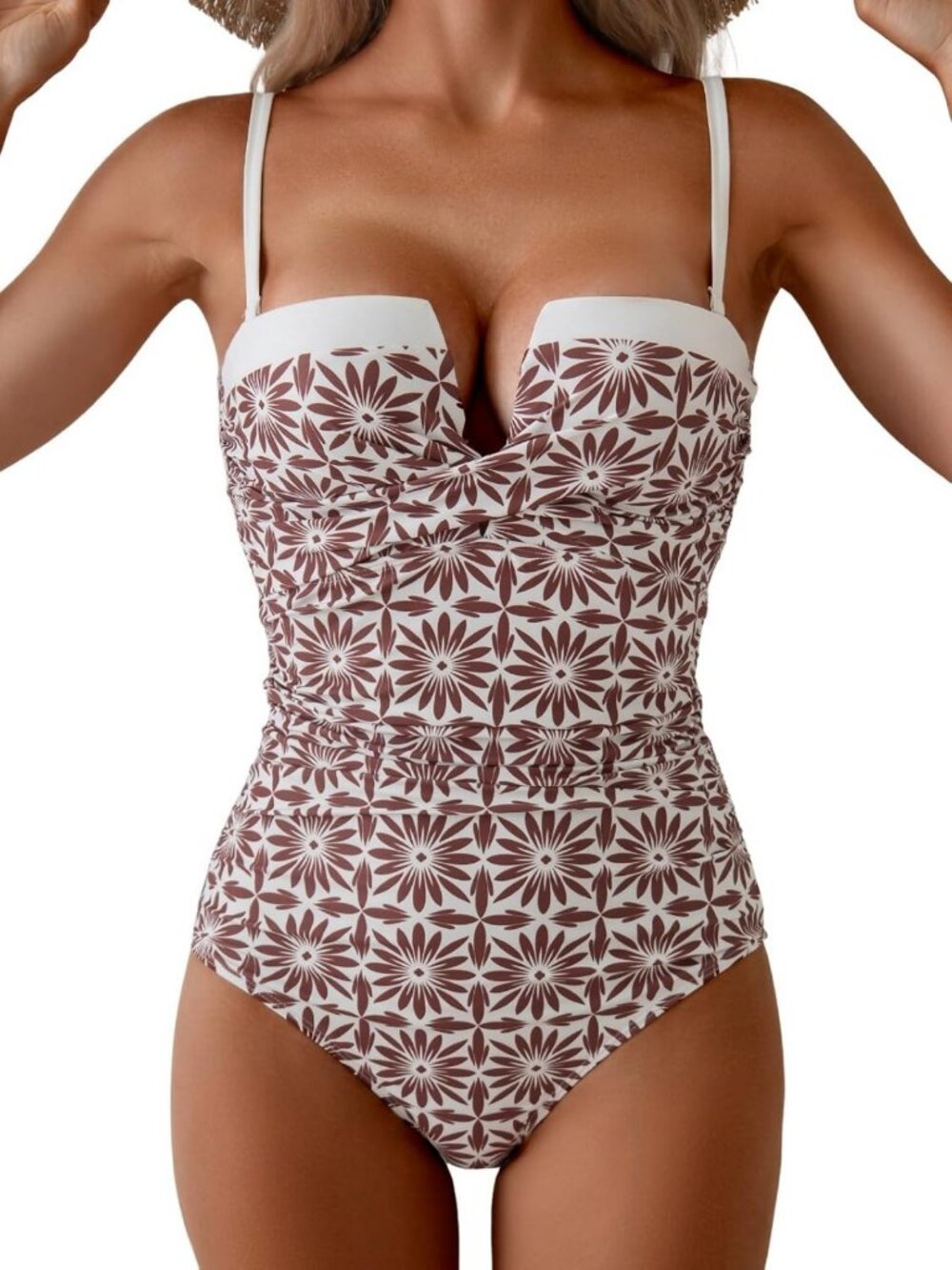 Women's Tummy Control Push Up One Piece Swimsuit - Flattering Wrap Design